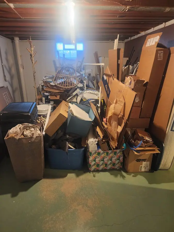 Roll-off dumpster container at job site for Construction Dumpster Rental in Goddard